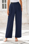 Wide Leg High Waisted Business Casual Work Pants
