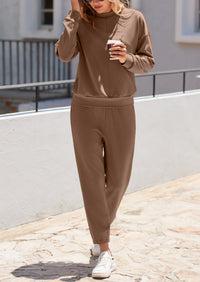 Long Sleeved Pullover Casual Sports Pants Two-Piece Set