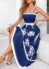 PRETTYGARDEN Women Floral Spaghetti Strap Beach Vacation Boho Maxi Dresses