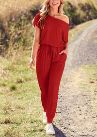 PRETTYGARDEN Dressy Off Shoulder Romper Spring Vacation Travel Lounge Outfits Clothes