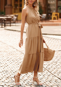 Sleeveless Halter Neck  Boho Dresses