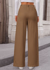 Wide Leg Casual High Elastic Waisted Work Office Palazzo Pants