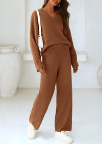 PRETTYGARDEN Lounge Sets for Women Two Piece Sweaters Pajama Set Fall Fashion Loungewear Outfits Matching Winter Clothes