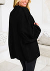 PRETTYGARDEN Women's Winter Button Down Cardigan Sweaters Mock Neck Lantern Long Sleeve Chunky Knit Jacket Trendy Outerwear