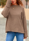 PRETTYGARDEN Women's Fall Oversized Sweaters Casual Crewneck Pullover Long Sleeve Fuzzy Chunky Knit Tops Blouse