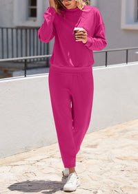 Long Sleeved Pullover Casual Sports Pants Two-Piece Set