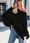 PRETTYGARDEN Women's Fall Oversized Sweaters Long Sleeve V Neck Dressy Casual Chunky Knit Loose Pullover Tops Winter Clothing