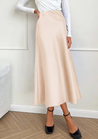 High Waisted A Line Flowy Ruffle Elegant Party Skirt