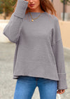 PRETTYGARDEN Women's Fall Oversized Sweaters Casual Crewneck Pullover Long Sleeve Fuzzy Chunky Knit Tops Blouse