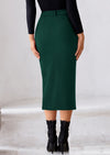 PRETTYGARDEN Corduroy Skirt Women Fall Fashion High Waisted Pencil Midi Skirts Business Casual Work Office Winter Outfit