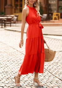 Sleeveless Halter Neck  Boho Dresses
