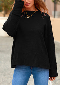 PRETTYGARDEN Women's Fall Oversized Sweaters Casual Crewneck Pullover Long Sleeve Fuzzy Chunky Knit Tops Blouse