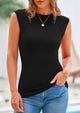 Ribbed Trendy Casual Cap Sleeve Slim Fitted Knit Basic Tank Tops