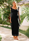 PRETTYGARDEN Women's Wedding Guest Dress Sleeveless Ruffle Formal Cocktail Party Maxi Bodycon Dresses