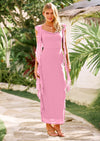 PRETTYGARDEN Women's Wedding Guest Dress Sleeveless Ruffle Formal Cocktail Party Maxi Bodycon Dresses