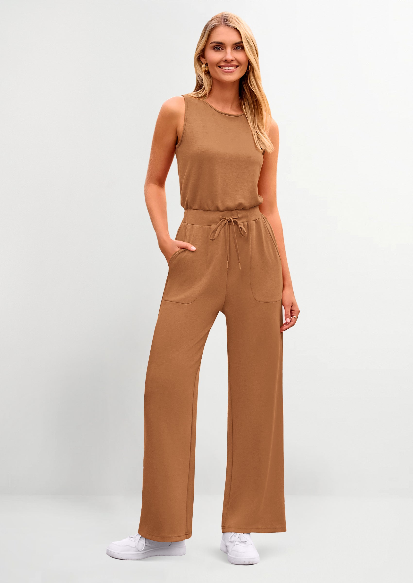 PRETTYGARDEN Womens Jumpsuits Summer Casual One Piece Outfits Sleevele