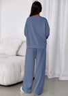 PRETTYGARDEN 2 Piece Sets For Women Fall Trendy Long Sleeve Sweatshirt Wide Leg Pants Loungewear Set Matching Sweatsuit