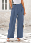 Wide Leg High Waisted Business Casual Work Pants