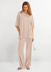 PRETTYGARDEN Women's 2 Piece Outfits Casual Short Sleeve Pullover Tops and Wide Leg Pants Lounge Sets Tracksuits