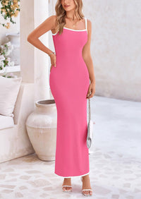 Bodycon Spaghetti Strap Wear Sleeveless Beach Maxi Dresses