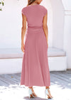 Casual Knit Short Sleeve Crop Top High Waist Skirt 2 Piece Sets