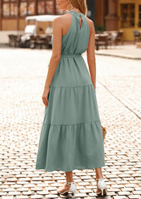 Sleeveless Halter Neck  Boho Dresses