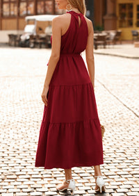 Sleeveless Halter Neck  Boho Dresses
