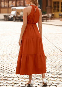 Sleeveless Halter Neck  Boho Dresses
