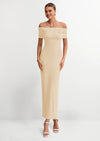 PRETTYGARDEN Women's Off The Shoulder Maxi Dresses Summer Formal Elegant Cocktail Party Wedding Guest Long Dress