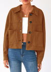 PRETTYGARDEN Women's Faux Suede Cropped Jacket Casual Lightweight Fall Fashion Winter Coats Outerwear Trendy Clothes