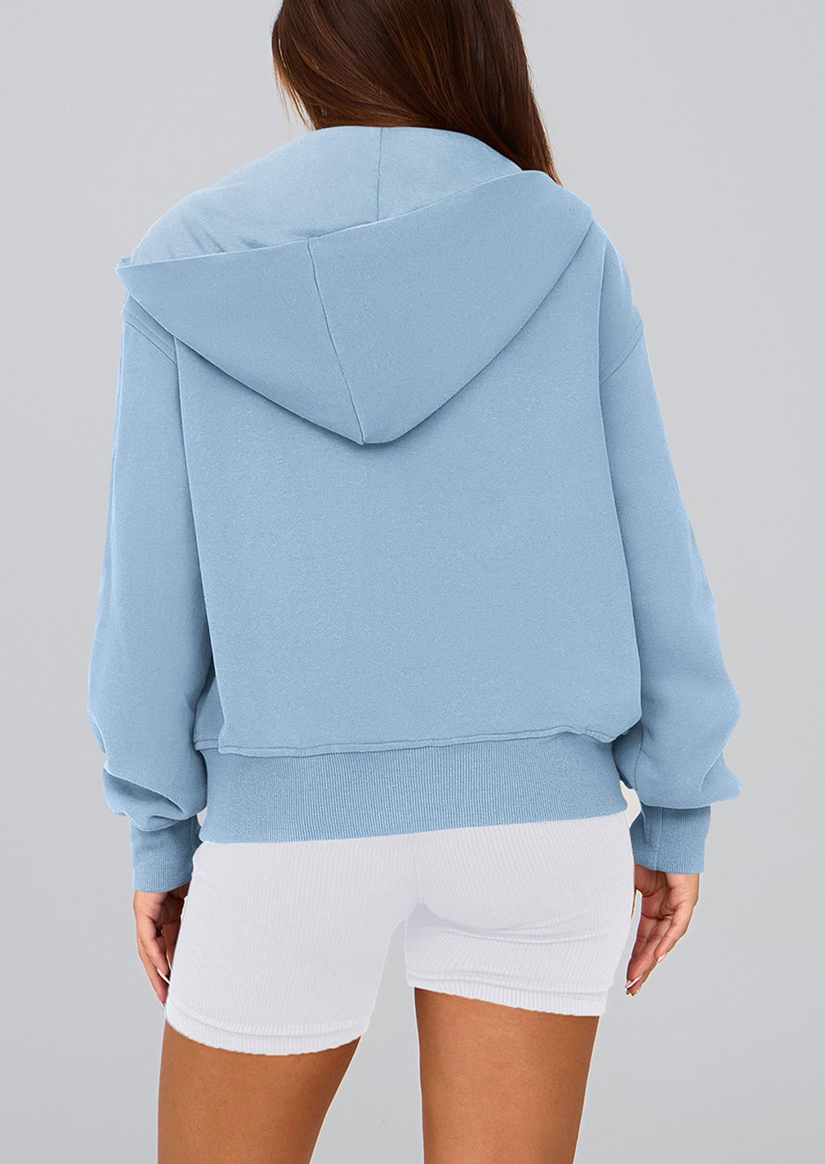 Y2K Zip Up Hoodie Long Sleeve Loose Fit Pockets Casual Sweatshirt