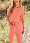 PRETTYGARDEN Dressy Off Shoulder Romper Spring Vacation Travel Lounge Outfits Clothes