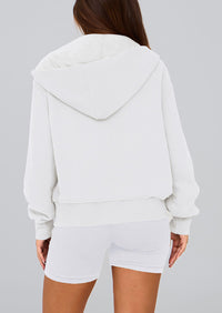 Y2K Zip Up Hoodie Long Sleeve Loose Fit Pockets Casual Sweatshirt