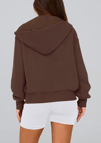 Y2K Zip Up Hoodie Long Sleeve Loose Fit Pockets Casual Sweatshirt