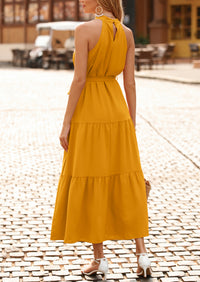 Sleeveless Halter Neck  Boho Dresses