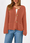 PRETTYGARDEN Cardigan Sweaters for Women Trendy Oversized Knit Chunky Button Cardigans Fall Winter Outfits with Pockets