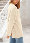Casual Crew Neck Long Sleeve Pullover Ribbed Knit Loose Fit Sweaters