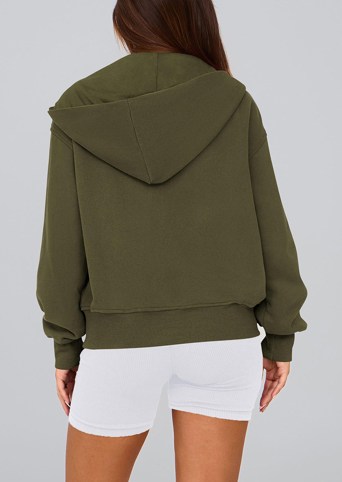 Y2K Zip Up Hoodie Long Sleeve Loose Fit Pockets Casual Sweatshirt