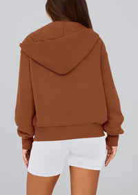 Y2K Zip Up Hoodie Long Sleeve Loose Fit Pockets Casual Sweatshirt