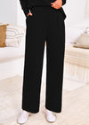 PRETTYGARDEN Two Piece Matching Sweater Lounge Sets Knit Long Sleeve Pullover Tops Wide Leg Pants