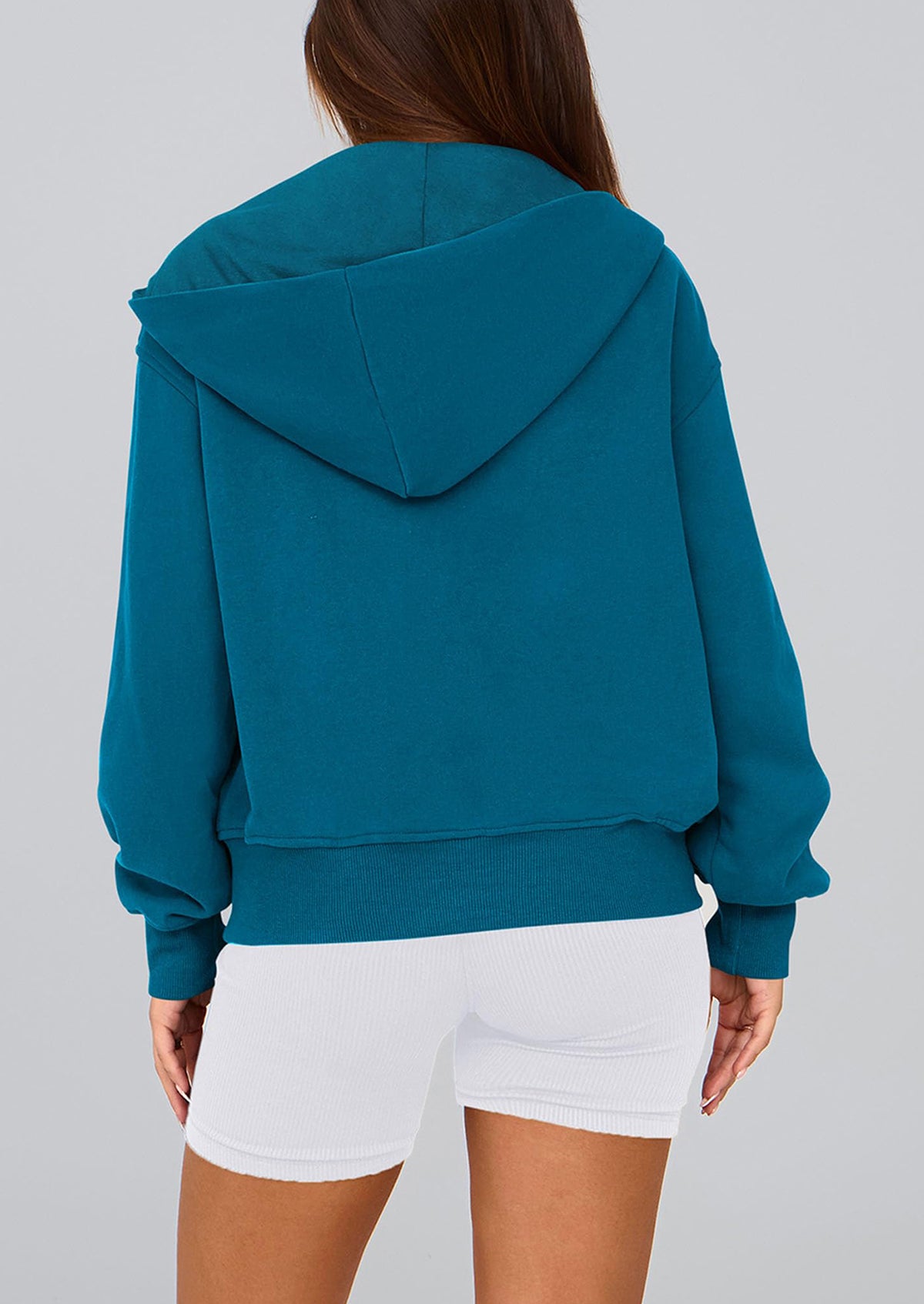 Y2K Zip Up Hoodie Long Sleeve Loose Fit Pockets Casual Sweatshirt