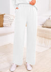 PRETTYGARDEN Two Piece Matching Sweater Lounge Sets Knit Long Sleeve Pullover Tops Wide Leg Pants