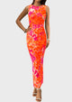 Floral Bodycon Sleeveless Mesh Maxi Long Dresses