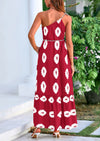 PRETTYGARDEN Women's Summer Maxi Dresses One Shoulder Printed Flowy Boho Beach Vacation Long Sundress