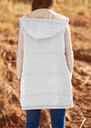 PRETTYGARDEN Womens Fall Reversible Vests Sleeveless Fleece Jacket Zip Up Hoodie Pockets Long Warm Winter Coat Outerwear