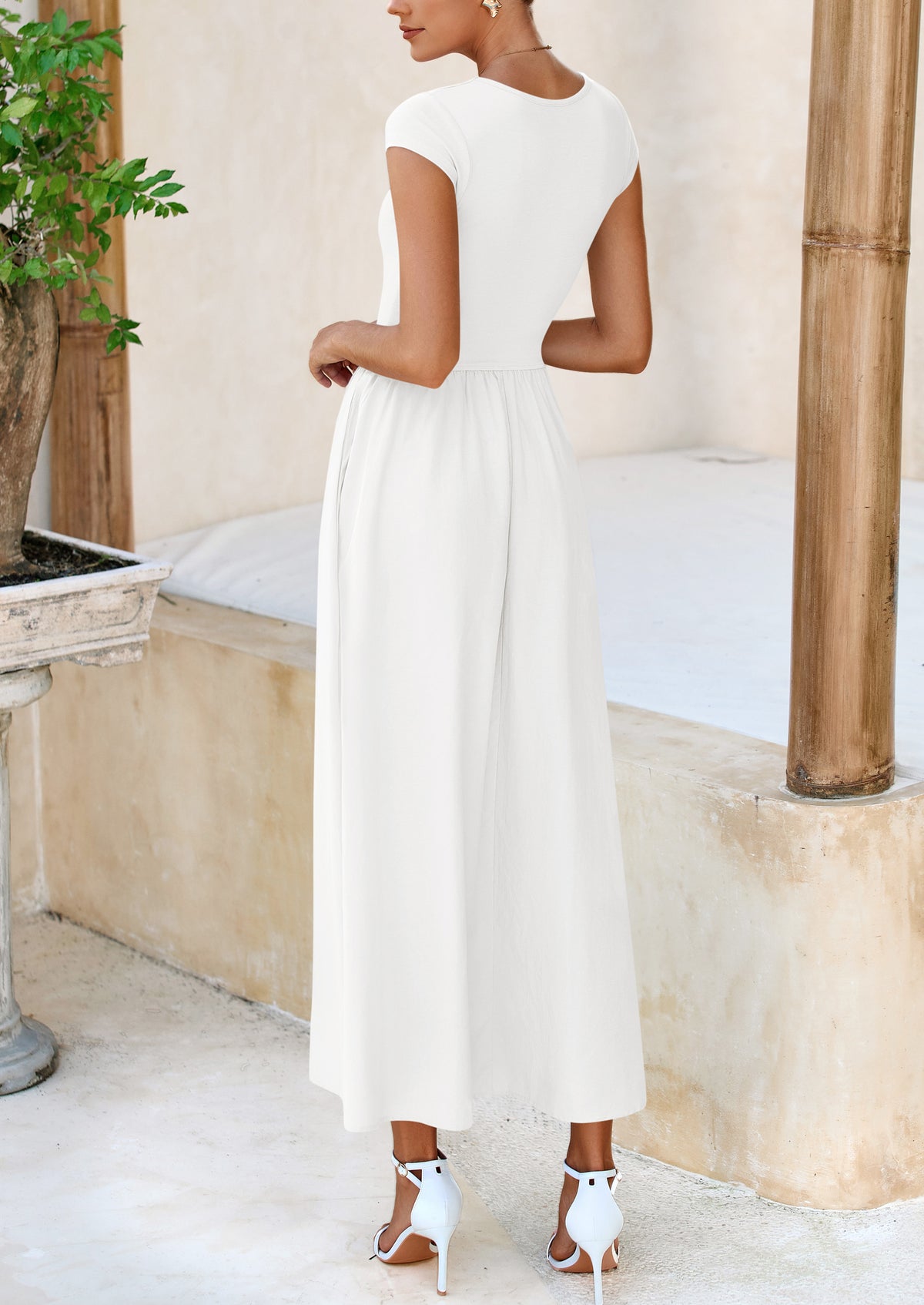 Casual Cap Sleeve Patchwork A Line Flowy Elegant Homecoming Maxi Dress