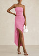 Ruched Bodycon Off Shoulder Asymmetrical High Split Elegant Cocktail Party Dresses