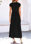 Casual Knit Short Sleeve Crop Top High Waist Skirt 2 Piece Sets
