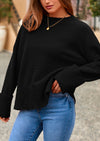PRETTYGARDEN Women's Fall Oversized Sweaters Casual Crewneck Pullover Long Sleeve Fuzzy Chunky Knit Tops Blouse