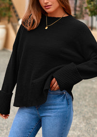 PRETTYGARDEN Women's Fall Oversized Sweaters Casual Crewneck Pullover Long Sleeve Fuzzy Chunky Knit Tops Blouse